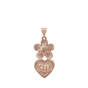 Hawaiian Initial Pendant #CJ-P0948D-R14K