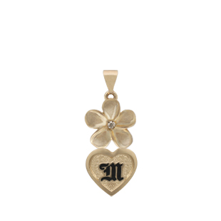 Hawaiian Initial Pendant #CJ-P0948D-Y14K