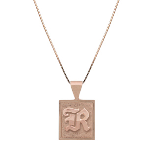Hawaiian Initial Pendant #CJ-P0037-R14K