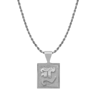 Hawaiian Initial Pendant #CJ-P0037-W18K