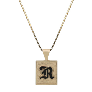 Hawaiian Initial Pendant #CJ-P0037-Y14K