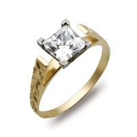 Plumeria French Mount Ring #CJ-R0979-Y14K